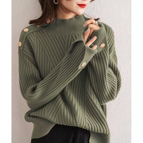 Autumn And Winter - New Half Turtleneck Sweater For Women - Which Mark