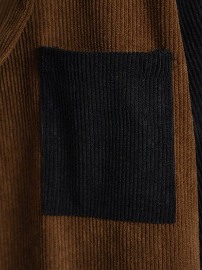 Men's Leisure Corduroy Long Sleeve Pocket DressShirt - Which Mark