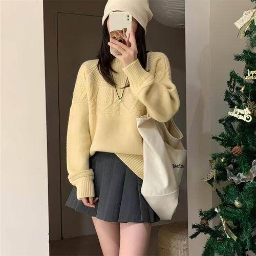 French Retro Soft Glutinous Twisted Sweater For Women - Which Mark
