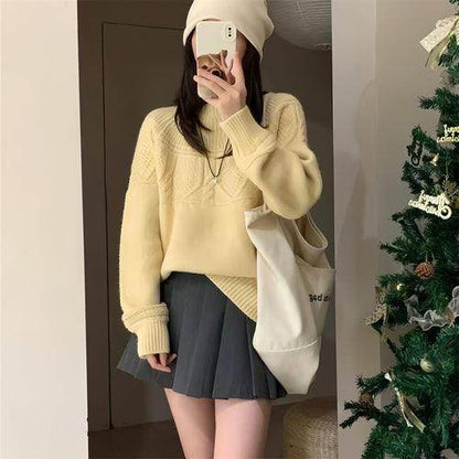 French Retro Soft Glutinous Twisted Sweater For Women - Which Mark