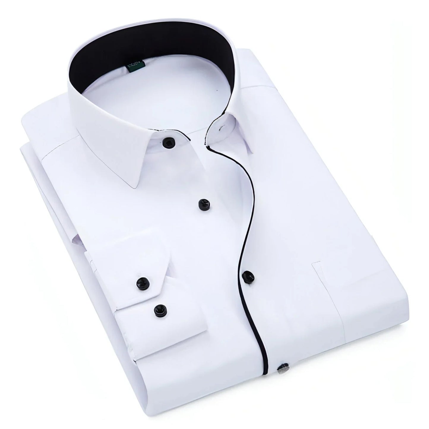 Long Sleeve Men's Business Pure Color Shirt - Which Mark