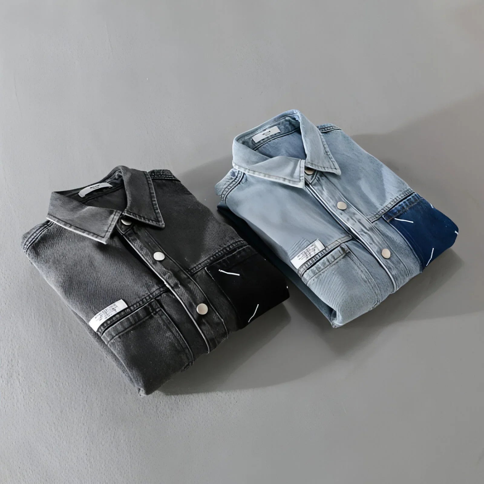 Men's Fashion Retro Denim Long-sleeved DressShirt - Which Mark
