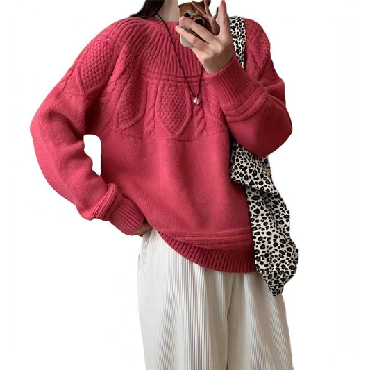 French Retro Soft Glutinous Twisted Sweater For Women - Which Mark