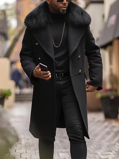 Casual Woolen Men's Trench Coat Men - Which Mark