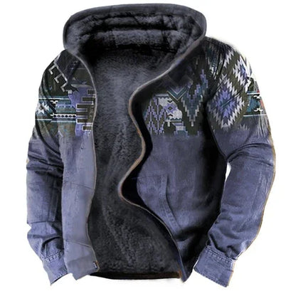 Men's Hooded Printed Sweater - Which Mark
