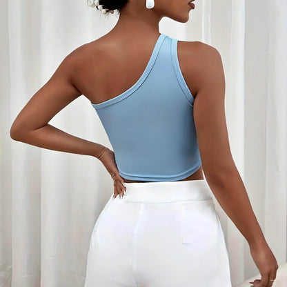 Crop-top Tight-fitting Vest Women's Clothing Tank-Top - Which Mark