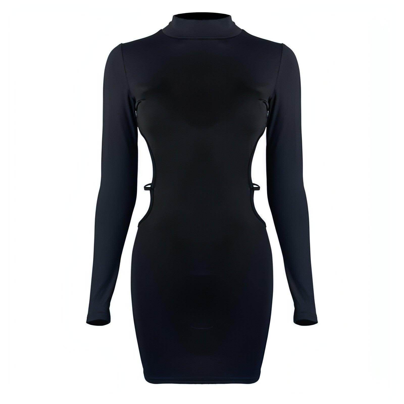 Women's Fashion Midriff Outfit Sheath Dress - Which Mark