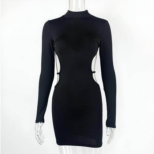 Women's Fashion Midriff Outfit Sheath Dress - Which Mark