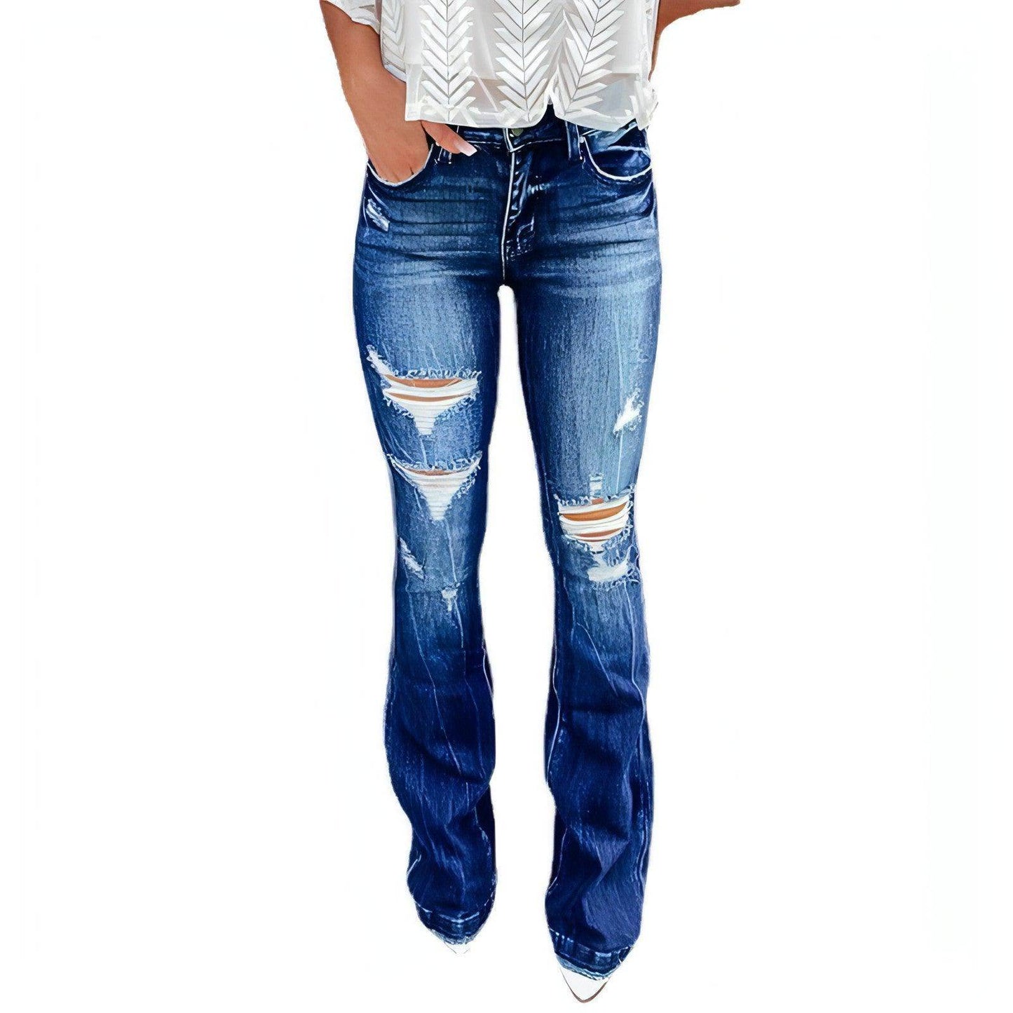 UrbanFade™ – Women's Ripped High-Waist Jeans - Which Mark