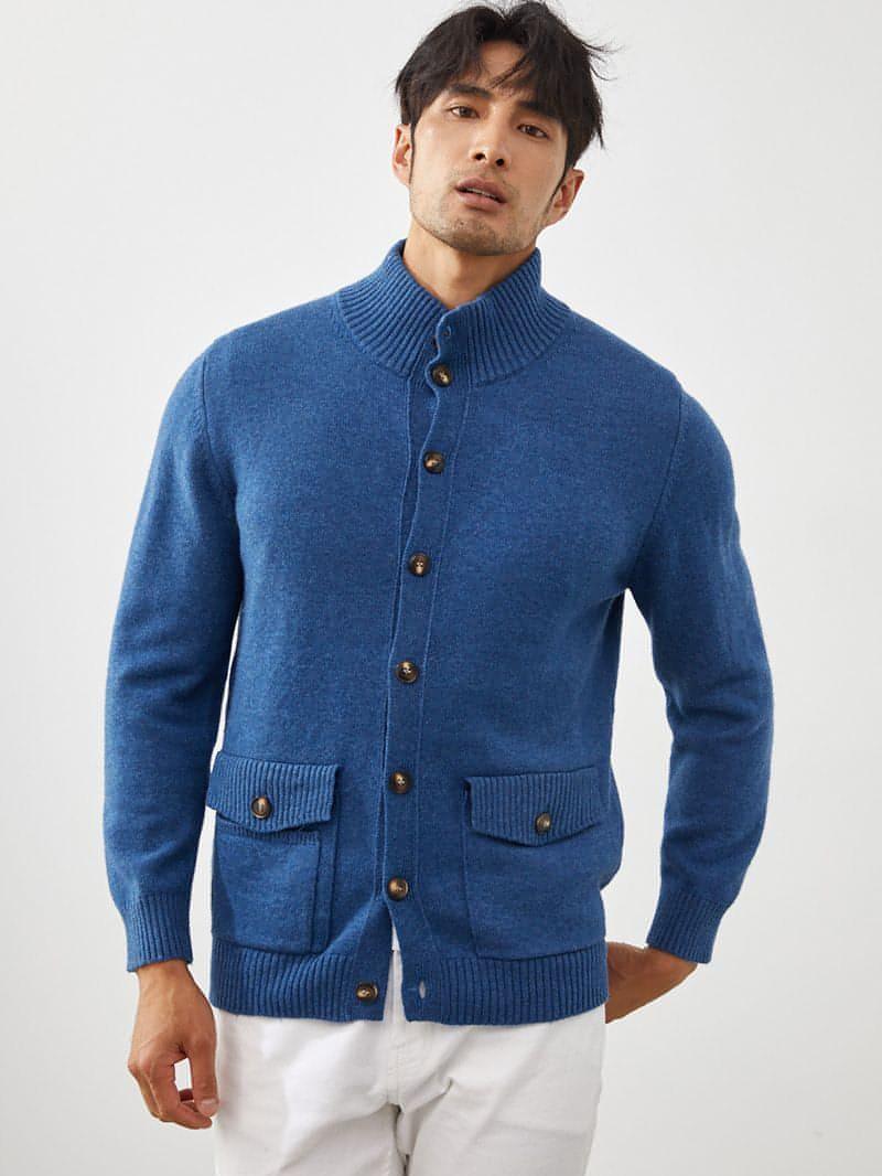 Luxe Knit Cashmere Cardigan for Men - Which Mark