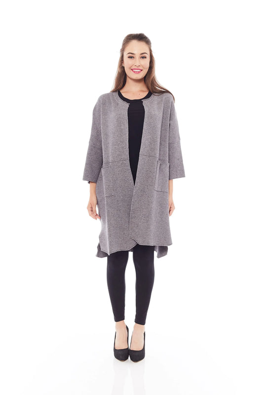 A STYLE UP CARDIGAN IN HAZE GREY - Which Mark