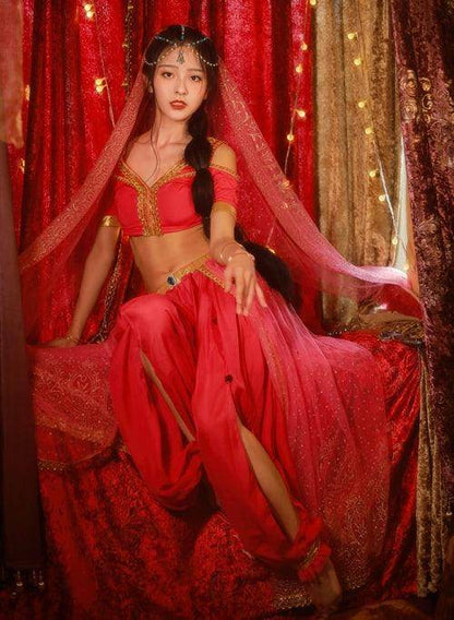 Jasmine Costume Party Cosplay Jasmine Princess Fancy Outfit - Which Mark