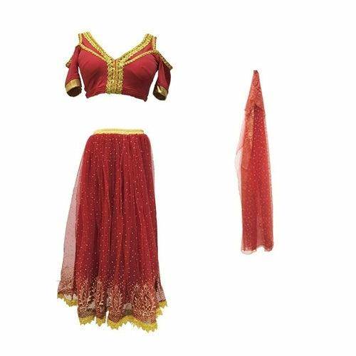 Elsa Princess Costume Belly Dance Outfit Party Cosplay Red - Which Mark