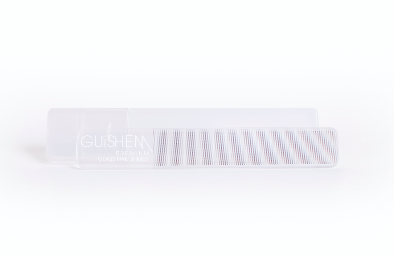 Premium Glass Nail Shiner, NAIL SHINER & FILE WITH CASE - Which Mark