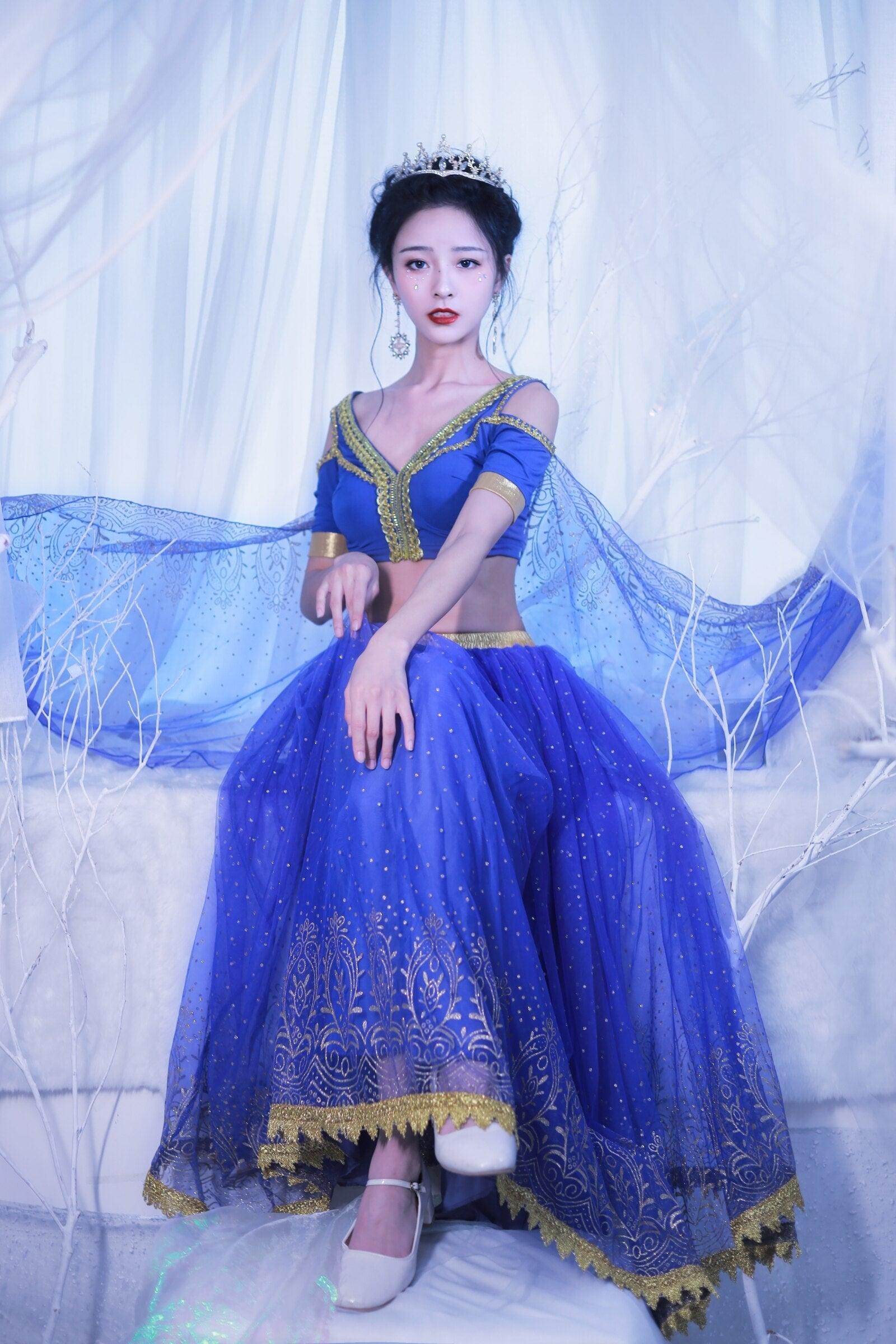 Jasmine Princess Outfit Party Cosplay Arabian Princess Costumes - Which Mark