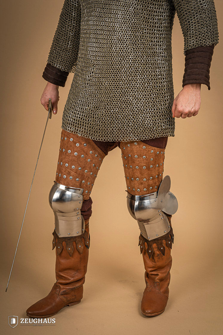 Splinted Leg Armour Suede Leather Brown - Which Mark