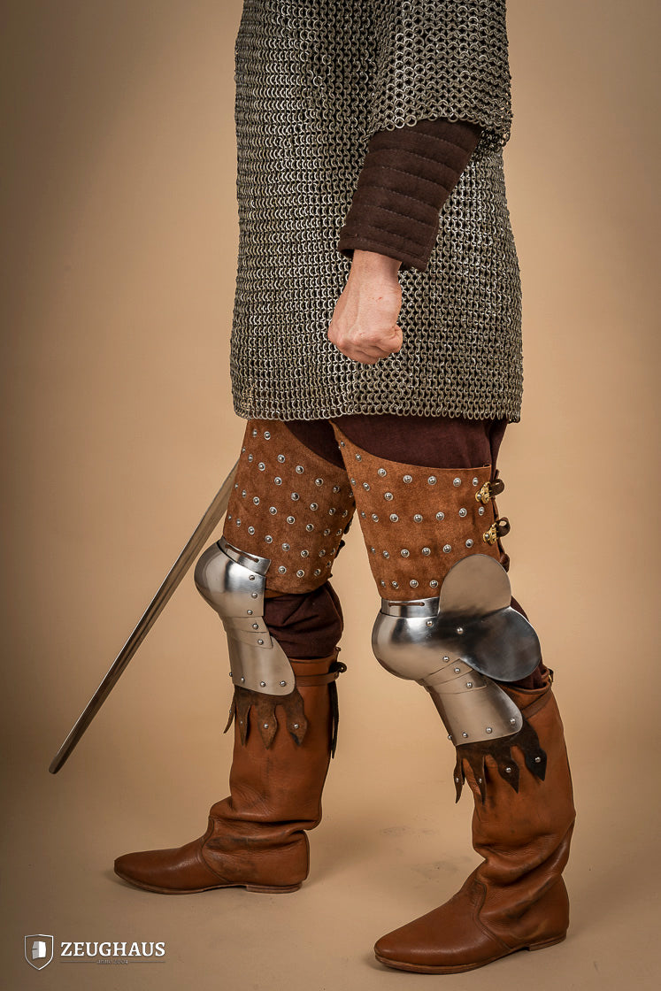 Splinted Leg Armour Suede Leather Brown - Which Mark