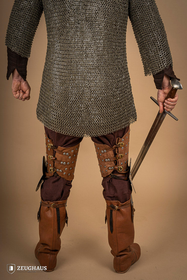 Splinted Leg Armour Suede Leather Brown - Which Mark