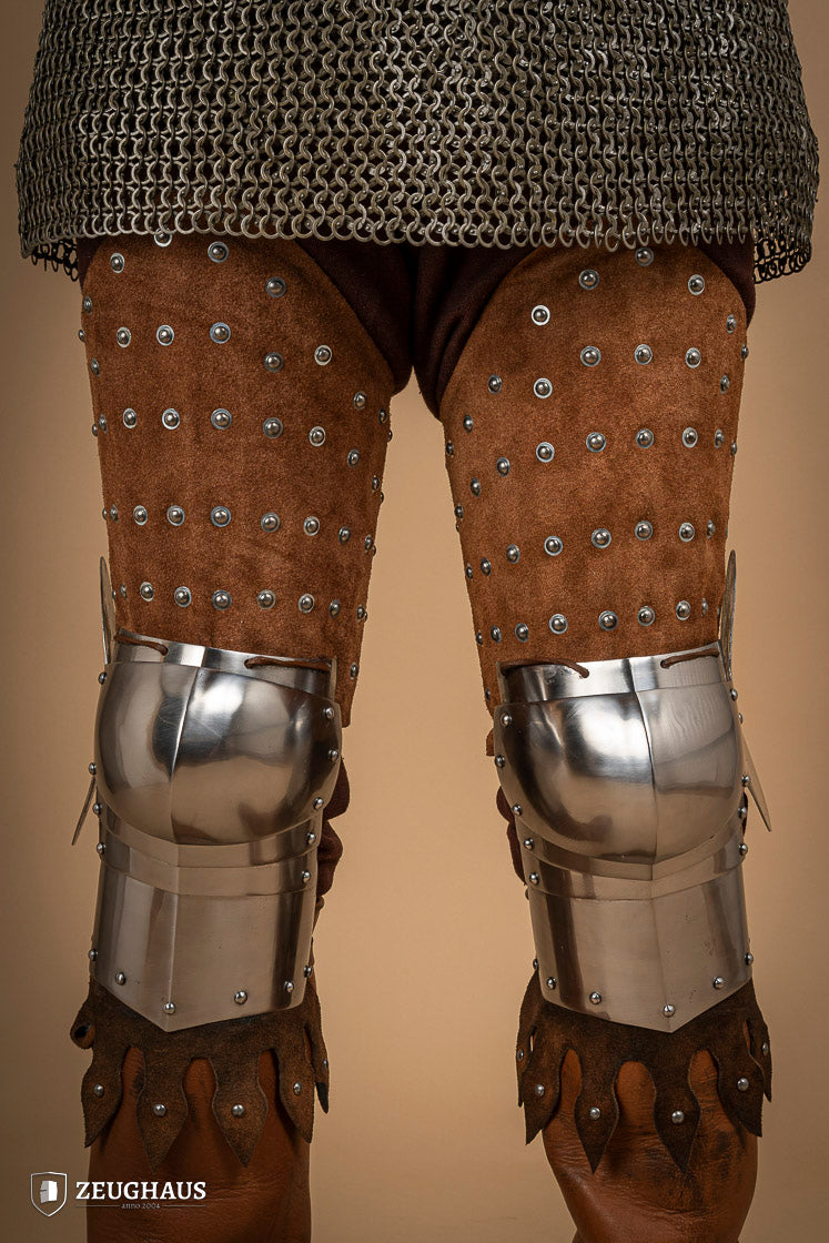 Splinted Leg Armour Suede Leather Brown - Which Mark