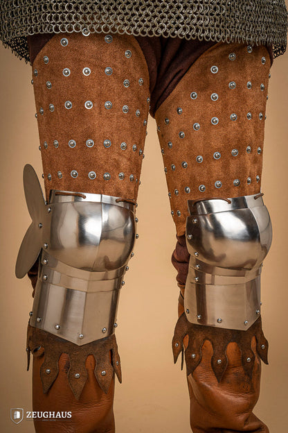 Splinted Leg Armour Suede Leather Brown - Which Mark