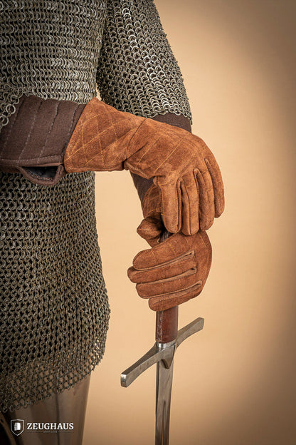 Suede Gloves for Gauntlets Brown - Which Mark