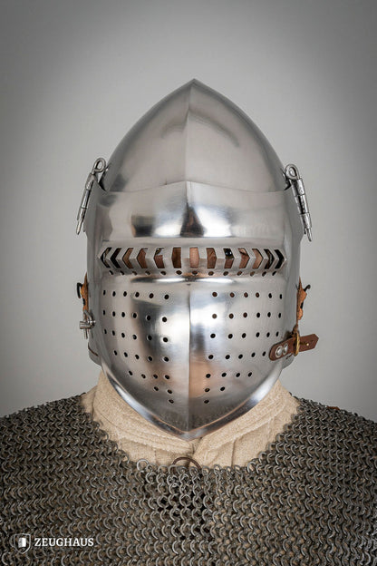 Bascinet Helmet with Visor 2.5mm Polished - Which Mark