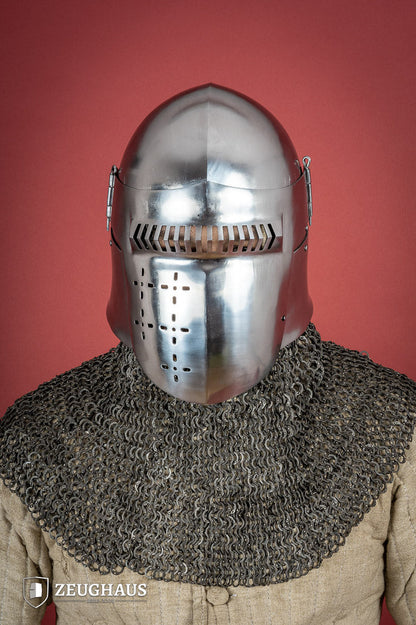 Bascinet Helmet 14th Cent. 2mm Polished - Which Mark