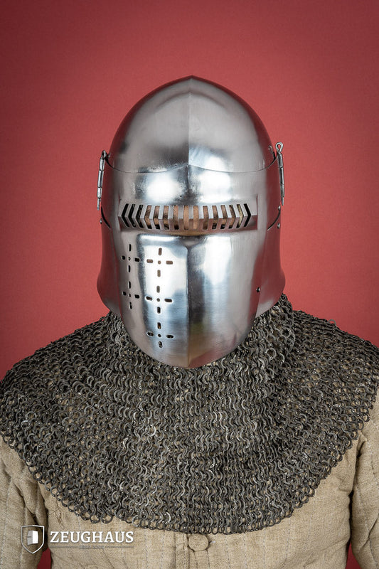 Bascinet Helmet 14th Cent. 2mm Polished - Which Mark