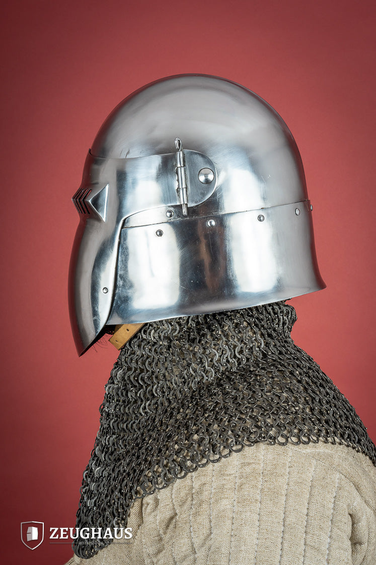 Bascinet Helmet 14th Cent. 2mm Polished - Which Mark