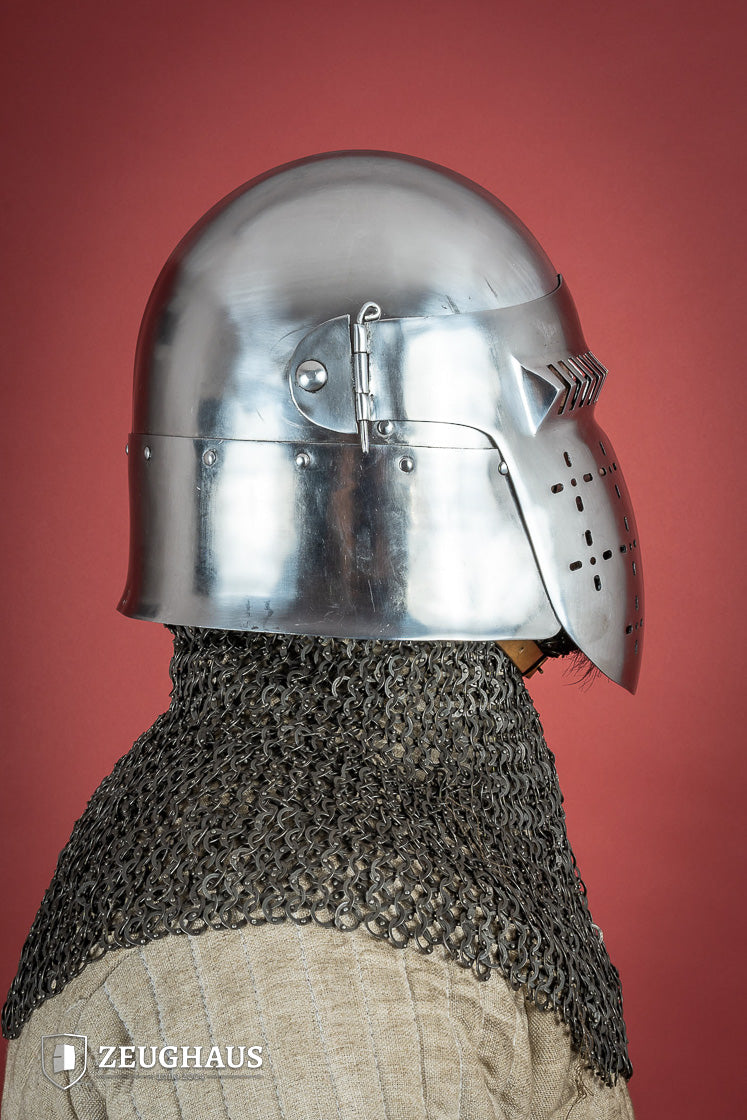 Bascinet Helmet 14th Cent. 2mm Polished - Which Mark