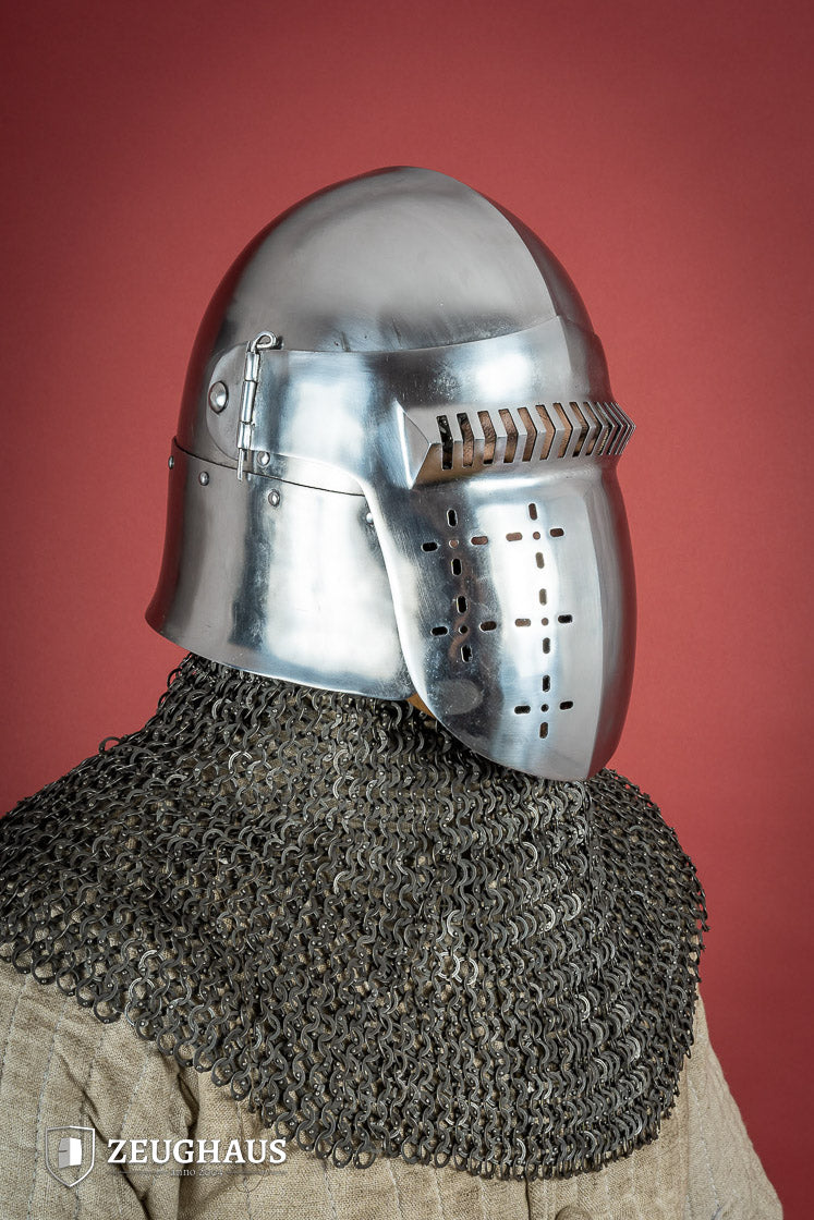 Bascinet Helmet 14th Cent. 2mm Polished - Which Mark