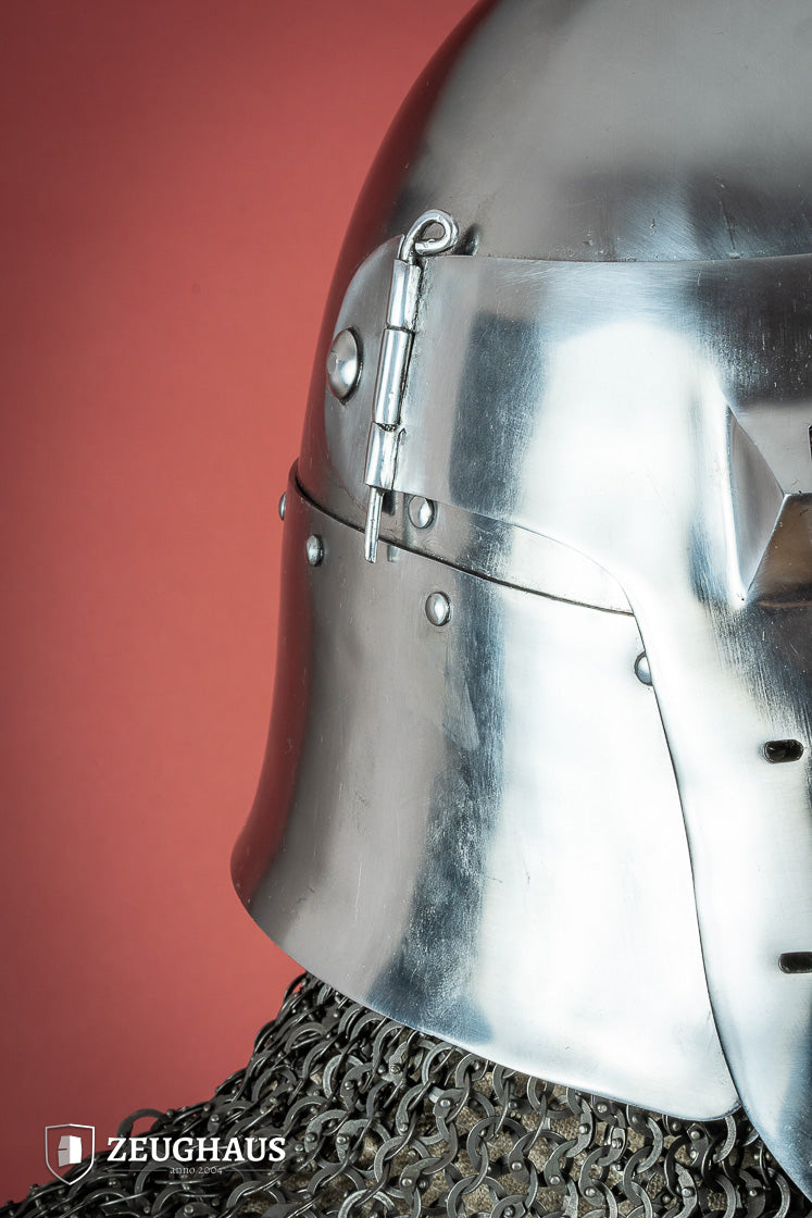 Bascinet Helmet 14th Cent. 2mm Polished - Which Mark