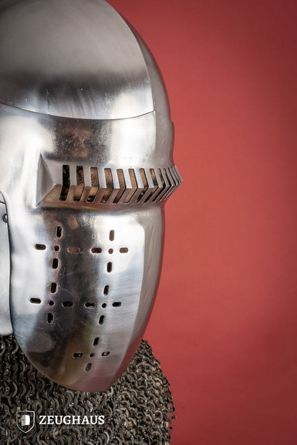 Bascinet Helmet 14th Cent. 2mm Polished - Which Mark