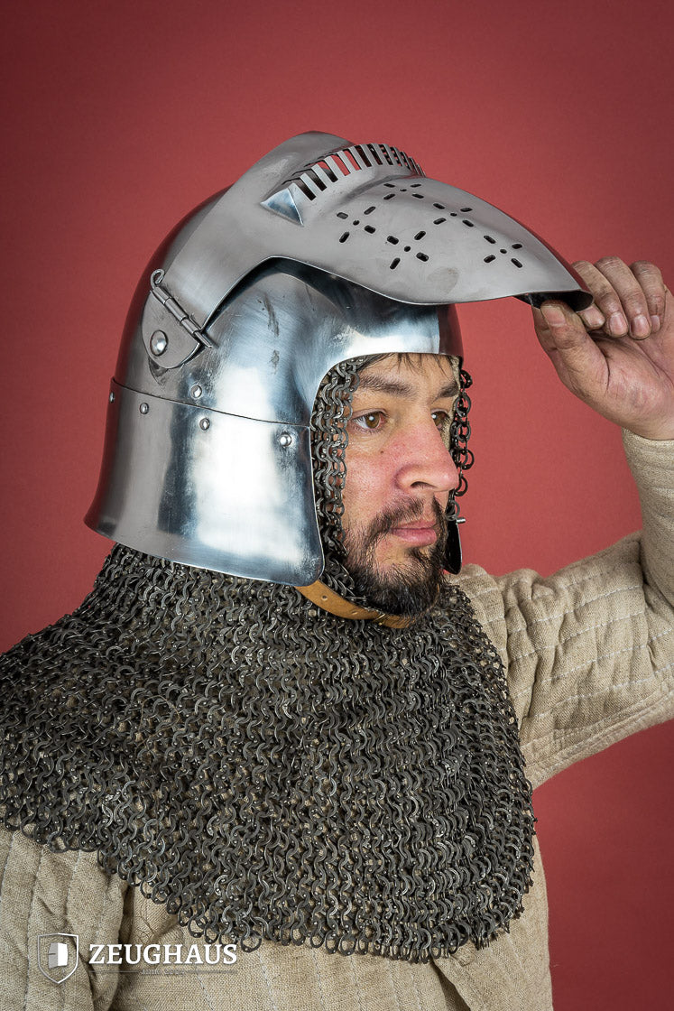 Bascinet Helmet 14th Cent. 2mm Polished - Which Mark