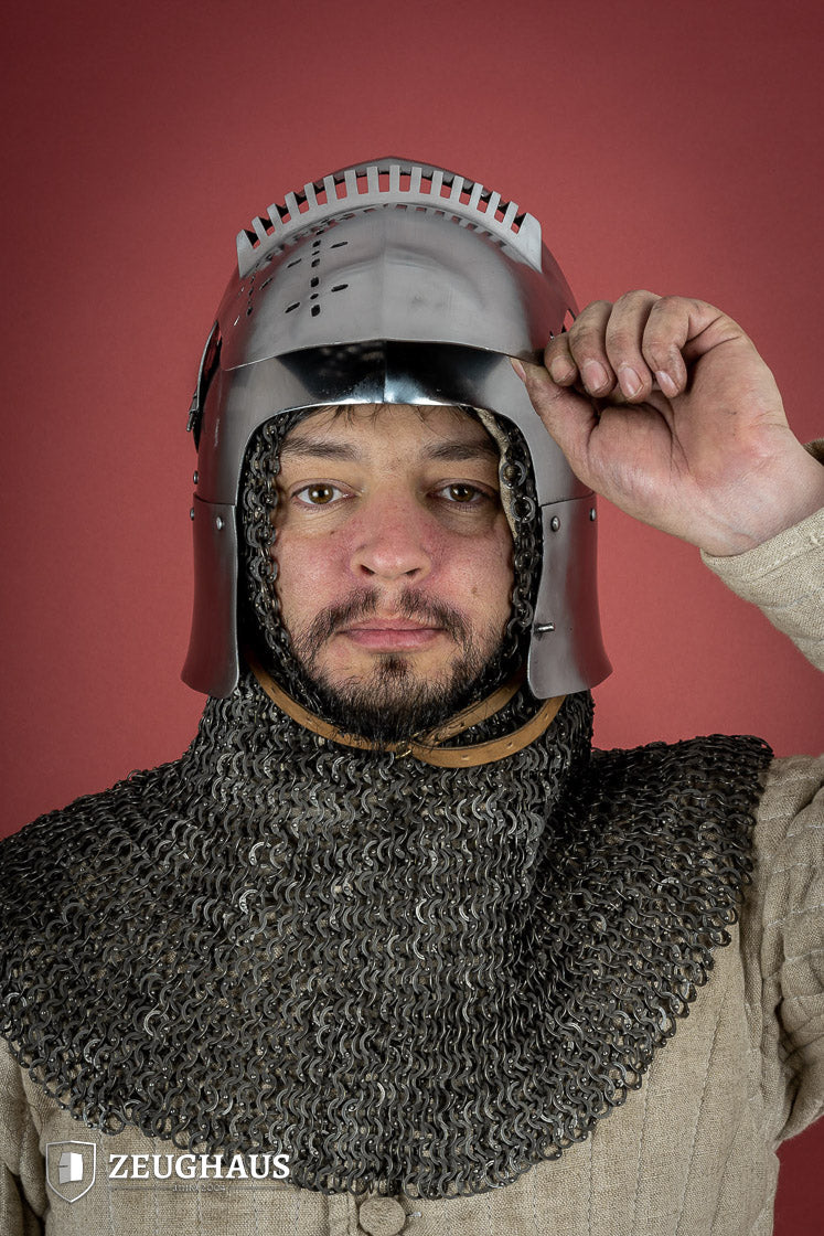Bascinet Helmet 14th Cent. 2mm Polished - Which Mark