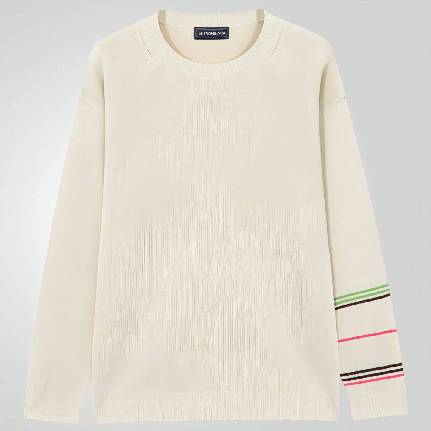Round Neck Pullover Long Sleeve Base Lightweight Sweater - Which Mark