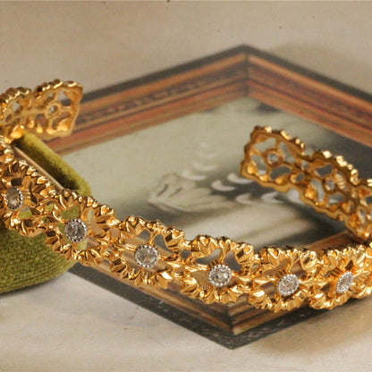 925 Silver Gold Plated Openwork Bracelet - Which Mark