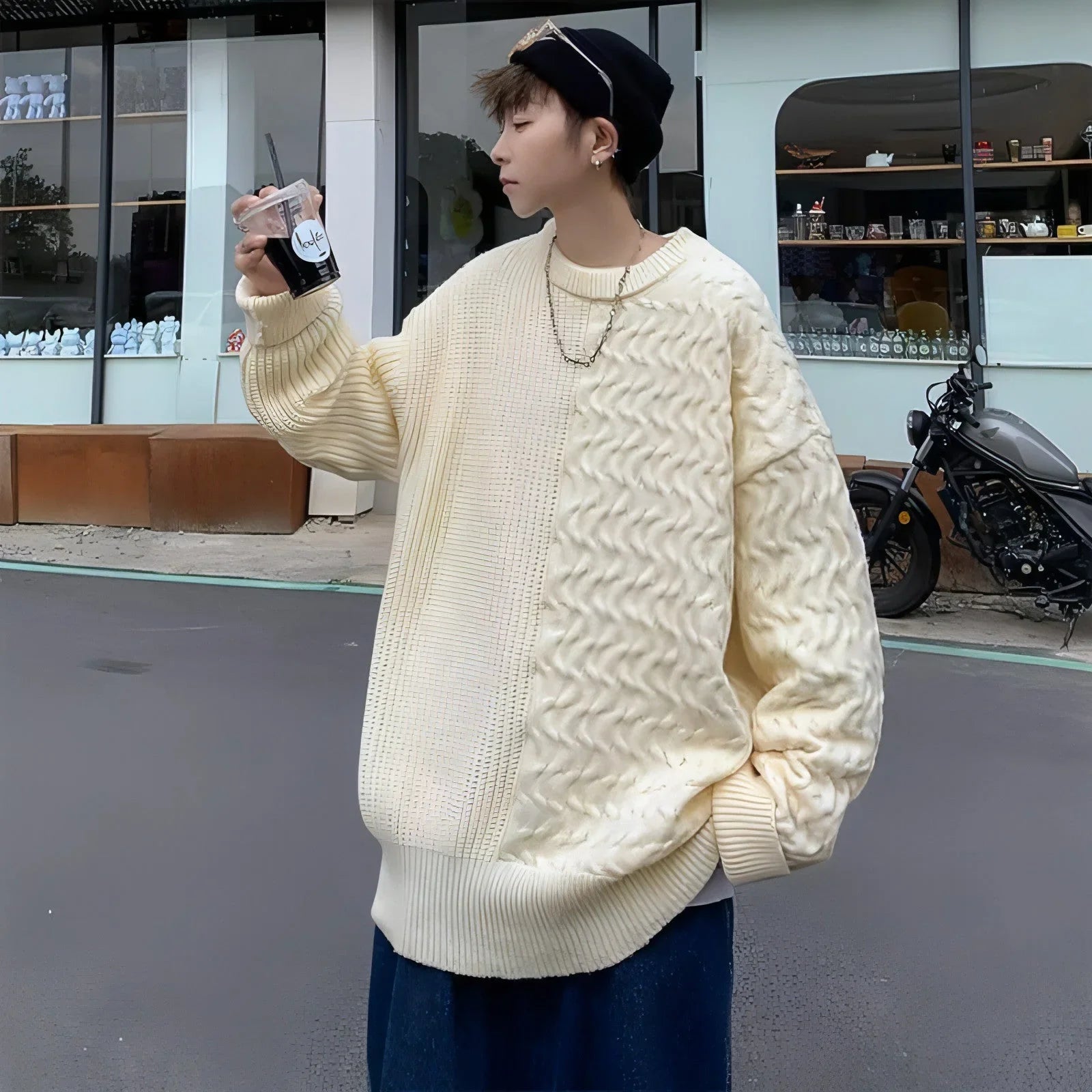 Long Sleeve Sweater Knitwear For Men - Which Mark