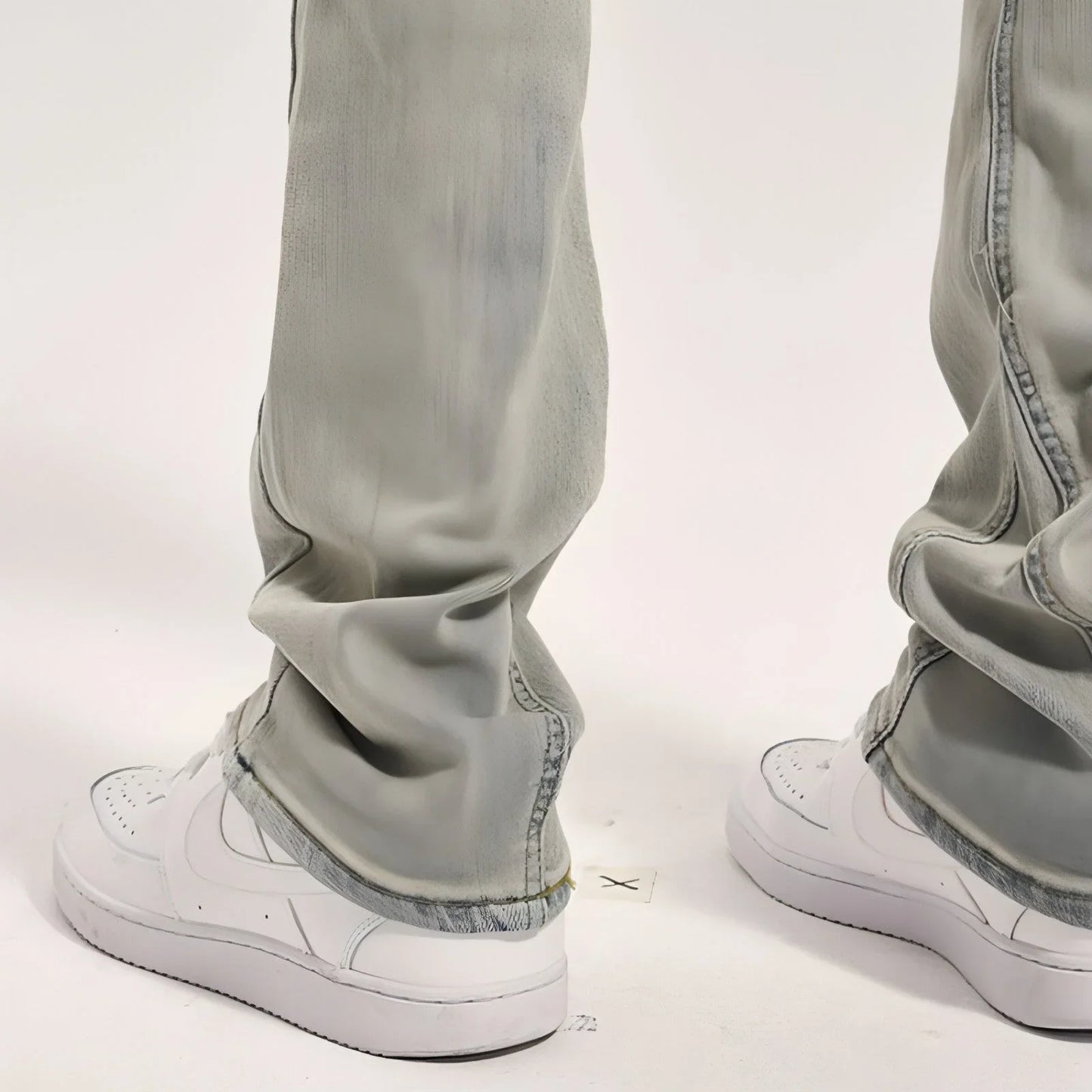 High Street Yellow Mud Washed And Distressed Men's Casual Pants - Which Mark