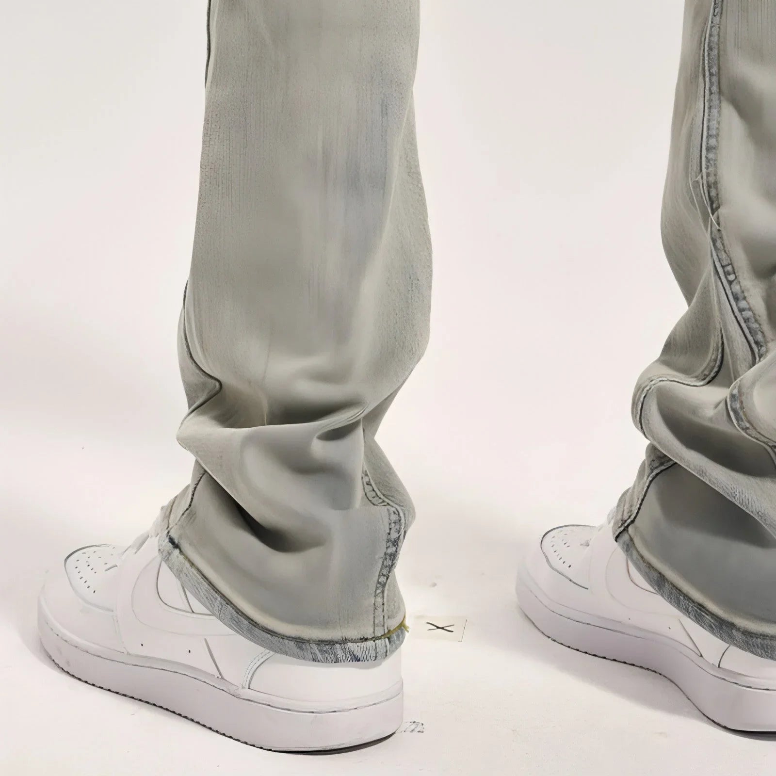 High Street Yellow Mud Washed And Distressed Men's Casual Pants - Which Mark