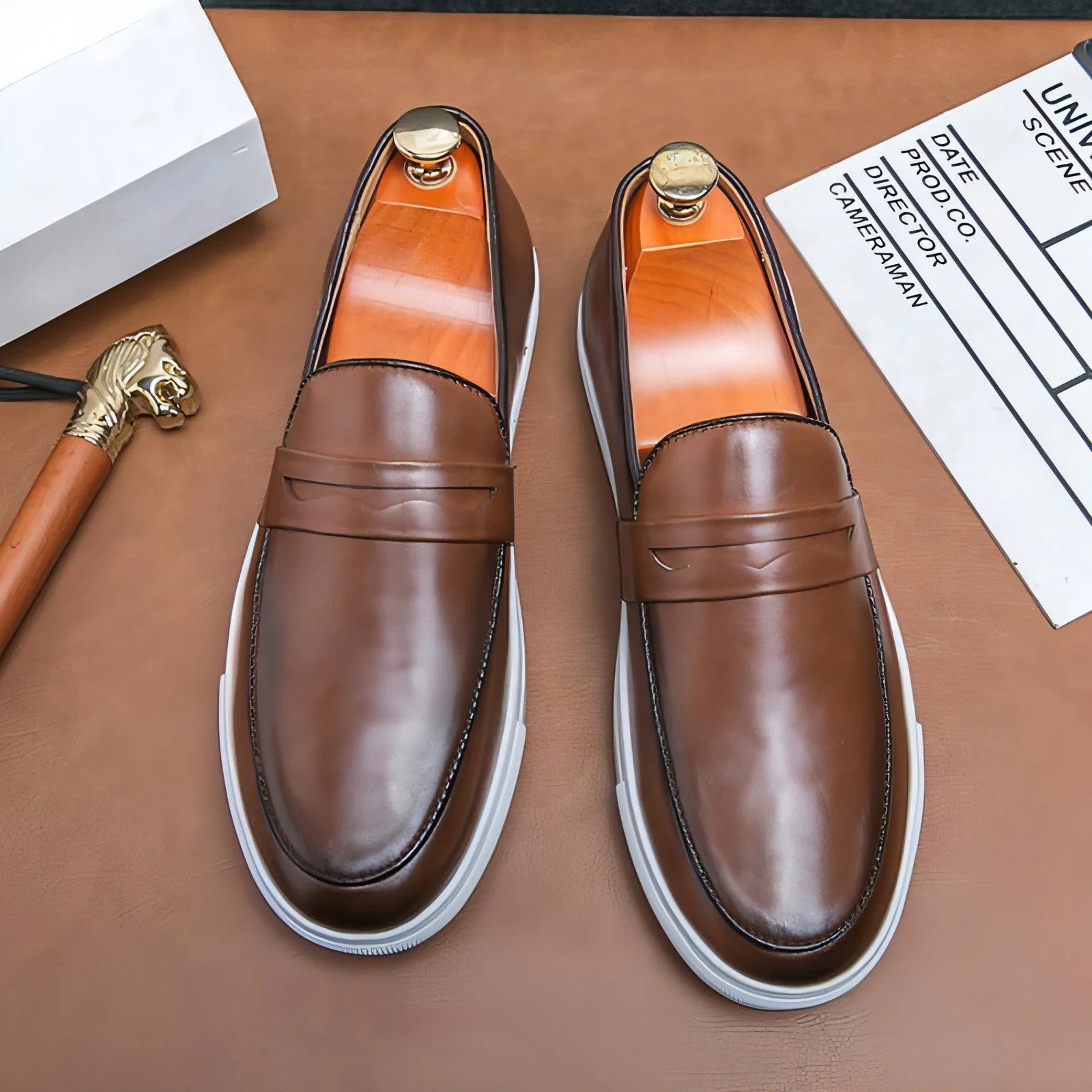 Plus Size Board Shoes Male Business Casual Leather Shoes Men - Which Mark