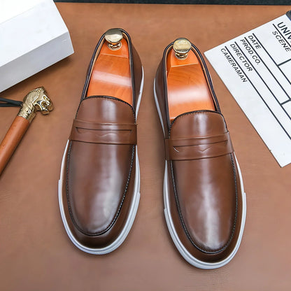 Plus Size Board Shoes Male Business Casual Leather Shoes Men - Which Mark