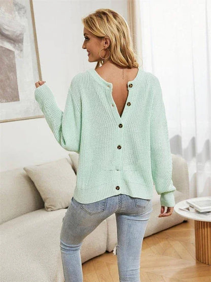 Both Sides Wear A Sweater Temperament Commuting Loose Solid Color - Which Mark