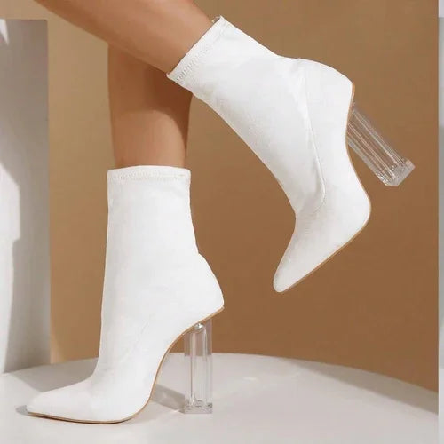 A1. Crystal High-heeled Shoes Women Boots - Which Mark