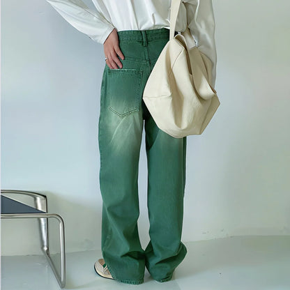 UrbanEase™ Olive men 's retro vintage jeans - Which Mark