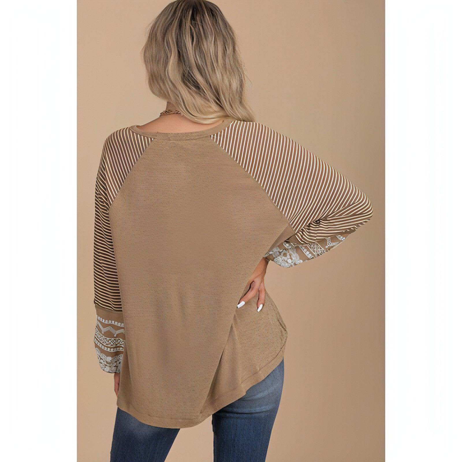 Sweater Round Neck Long Sleeves Top For Women - Which Mark
