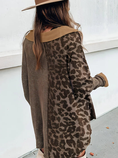 Loose Contrast Color V-neck Sweater Women - Which Mark