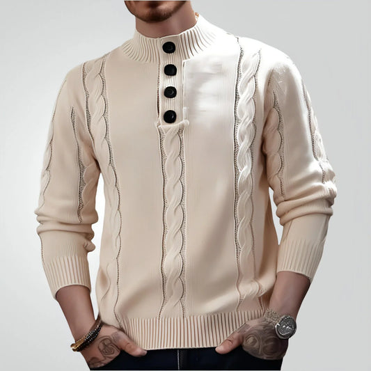 Casual Twisted Flower Solid Color Pullover Sweater - Which Mark