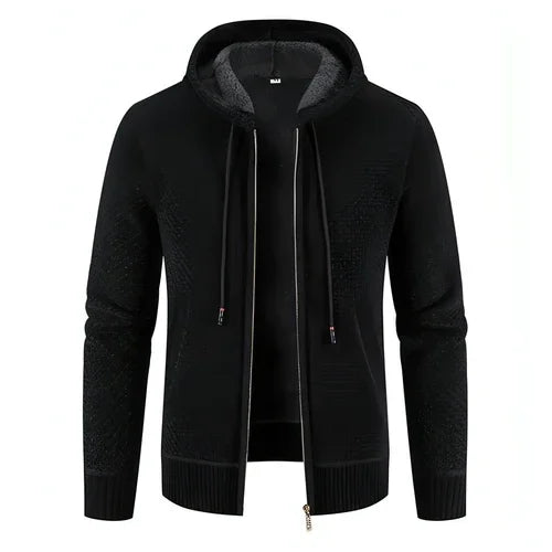Knitwear Men's Hooded Sweater Fleece-lined Velvet-added Thickness - Which Mark