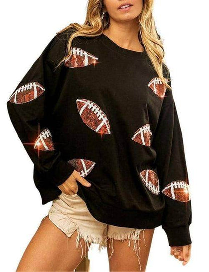 Women's Loose Casual Rugby Sweater - Which Mark